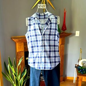 Frank & Eileen Sleeveless Shirt Sz S